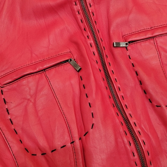 Alexander Julian red leather jacket - Picture 9 of 16